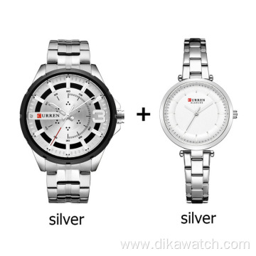 Curren Couple Watch For Lovers Stainless Steel Business Watch Women And Men Pair watches Men Wrist 2021